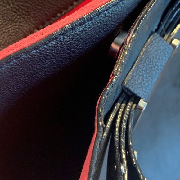 Betsey Johnson Black Tote with Pink Interior - Picture 6 of 14